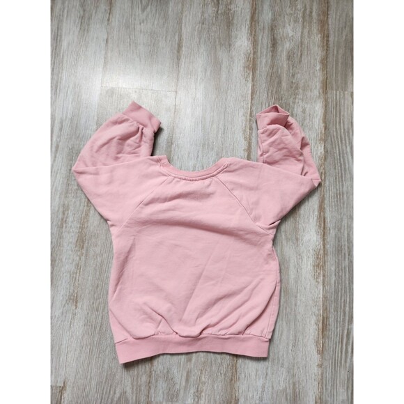 Haute Hippie Kids Pullover Sweater Pink Long Sleeve Crewneck Ruffle Sz 3T - Picture 9 of 9